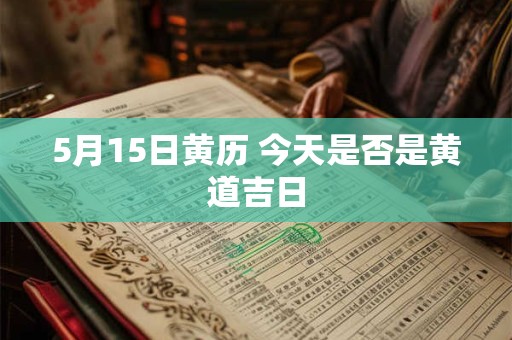 5月15日黄历 今天是否是黄道吉日
