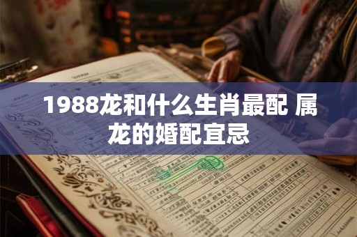 1988龙和什么生肖最配 属龙的婚配宜忌