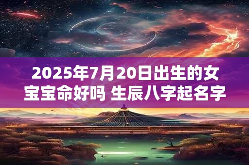 2025年7月20日出生的女宝宝命好吗 生辰八字起名字