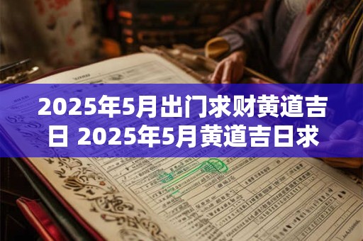 2025年5月出门求财黄道吉日 2025年5月黄道吉日求财出门