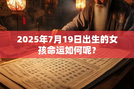 2025年7月19日出生的女孩命运如何呢？