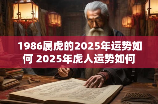 1986属虎的2025年运势如何 2025年虎人运势如何