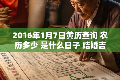 2016年1月7日黄历查询 农历多少 是什么日子 结婚吉时