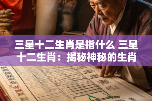 三星十二生肖是指什么 三星十二生肖：揭秘神秘的生肖力量