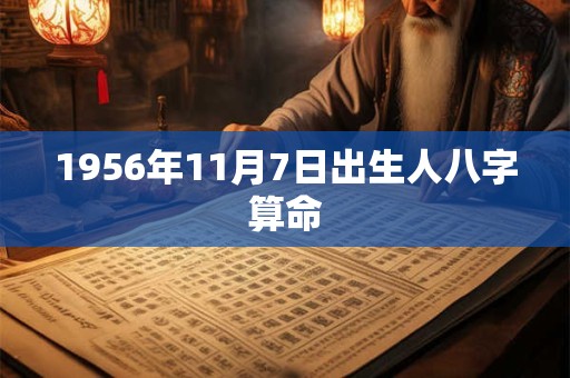 1956年11月7日出生人八字算命