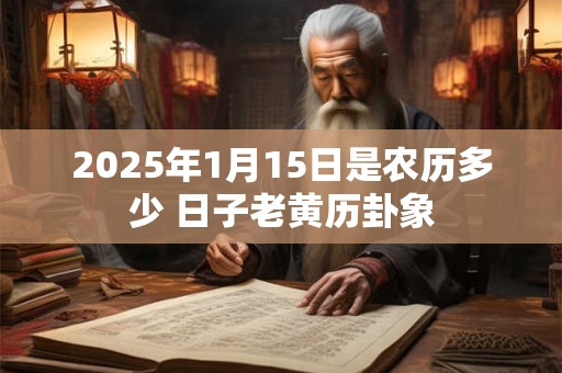 2025年1月15日是农历多少 日子老黄历卦象 2025年1月15日是农历多少 日子老黄历卦象