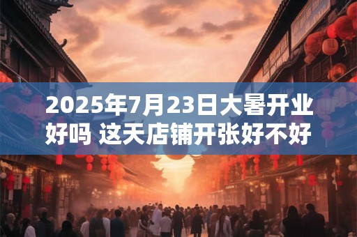 2025年7月23日大暑开业好吗 这天店铺开张好不好