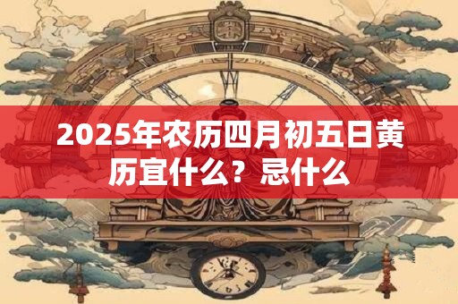 2025年农历四月初五日黄历宜什么？忌什么