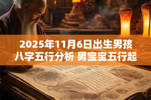 2025年11月6日出生男孩八字五行分析 男宝宝五行起名大全