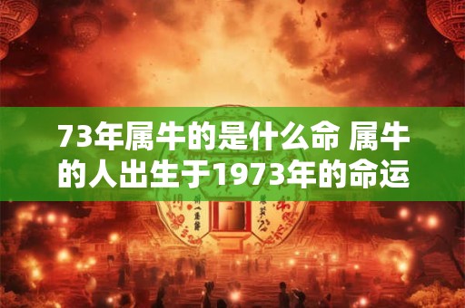 73年属牛的是什么命 属牛的人出生于1973年的命运如何