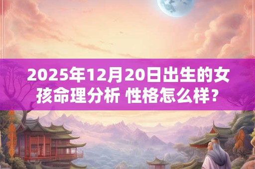 2025年12月20日出生的女孩命理分析 性格怎么样? 2025年12月20日出生的女孩命理分析 性格怎么样?