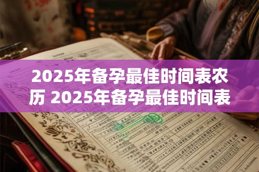 2025年备孕最佳时间表农历 2025年备孕最佳时间表农历是哪些日期 2025年备孕最佳时间表农历 2025年备孕最佳时间表农历是哪些日期