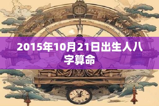 2015年10月21日出生人八字算命