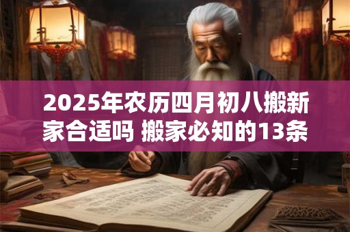 2025年农历四月初八搬新家合适吗 搬家必知的13条禁忌