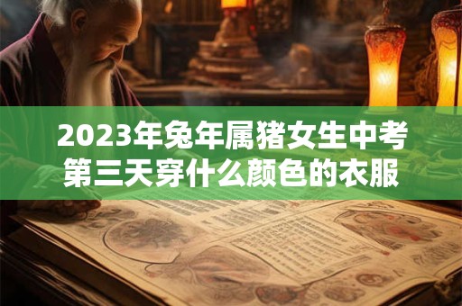 2023年兔年属猪女生中考第三天穿什么颜色的衣服