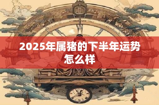 2025年属猪的下半年运势怎么样