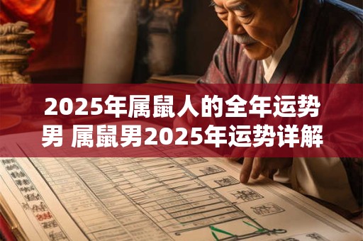 2025年属鼠人的全年运势男 属鼠男2025年运势详解