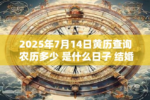 2025年7月14日黄历查询 农历多少 是什么日子 结婚吉时