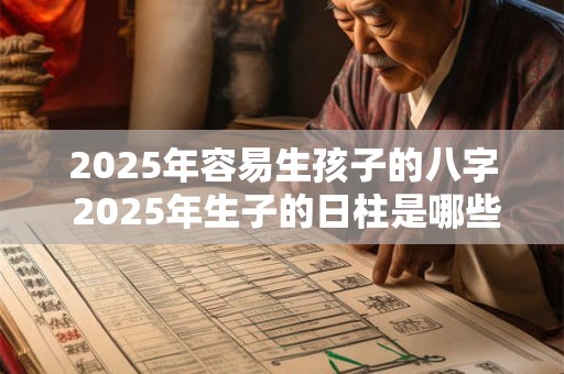 2025年容易生孩子的八字 2025年生子的日柱是哪些