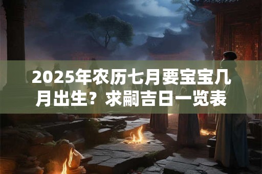 2025年农历七月要宝宝几月出生？求嗣吉日一览表