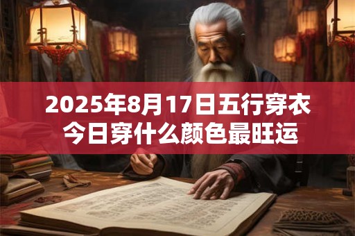 2025年8月17日五行穿衣 今日穿什么颜色最旺运