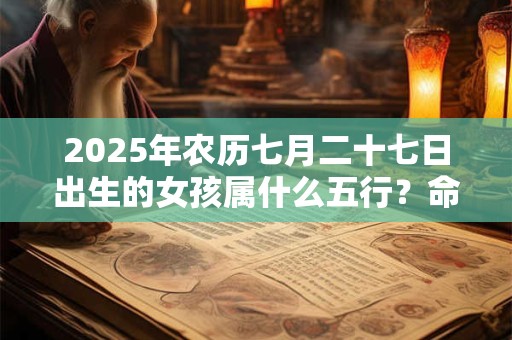 2025年农历七月二十七日出生的女孩属什么五行？命运好吗
