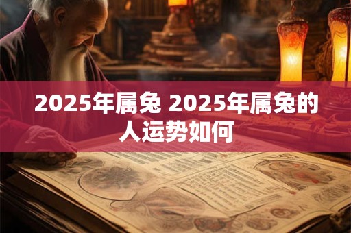 2025年属兔 2025年属兔的人运势如何
