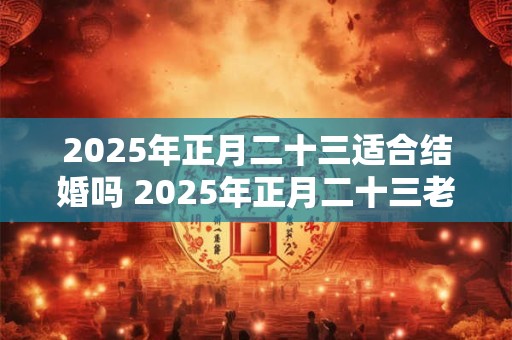 2025年正月二十三适合结婚吗 2025年正月二十三老黄历