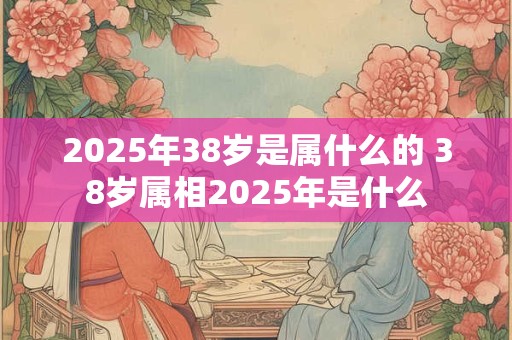 2025年38岁是属什么的 38岁属相2025年是什么