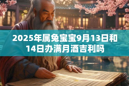 2025年属兔宝宝9月13日和14日办满月酒吉利吗