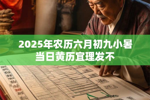 2025年农历六月初九小暑当日黄历宜理发不