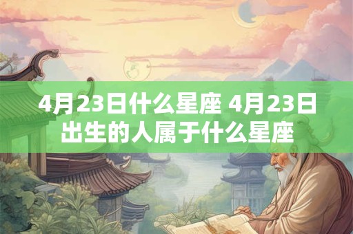 4月23日什么星座 4月23日出生的人属于什么星座