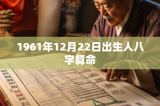 1961年12月22日出生人八字算命