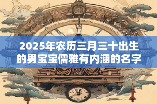 2025年农历三月三十出生的男宝宝儒雅有内涵的名字推荐