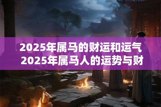 2025年属马的财运和运气 2025年属马人的运势与财运如何