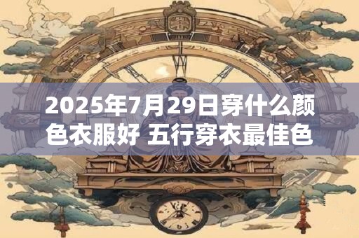 2025年7月29日穿什么颜色衣服好 五行穿衣最佳色 2025年7月29日穿什么颜色衣服好 五行穿衣最佳色
