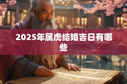 2025年属虎结婚吉日有哪些