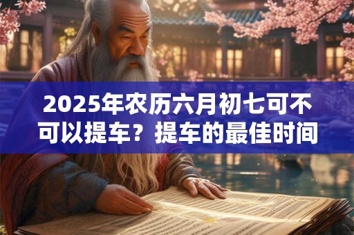 2025年农历六月初七可不可以提车？提车的最佳时间？
