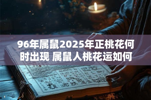 96年属鼠2025年正桃花何时出现 属鼠人桃花运如何