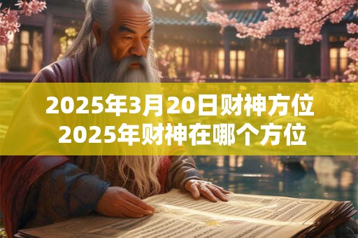 2025年3月20日财神方位 2025年财神在哪个方位