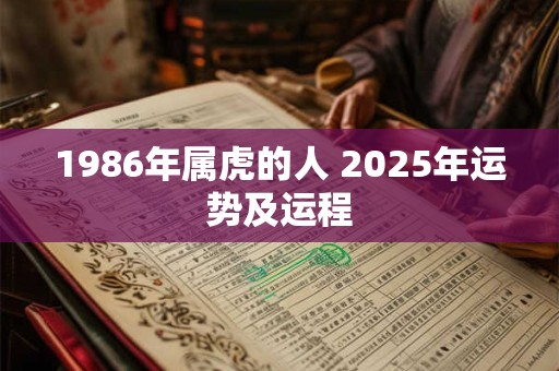 1986年属虎的人 2025年运势及运程