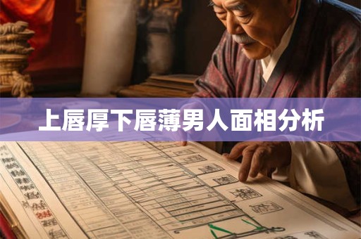 上唇厚下唇薄男人面相分析