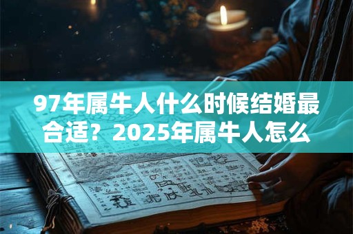 97年属牛人什么时候结婚最合适？2025年属牛人怎么旺桃花？