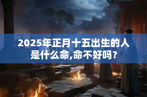 2025年正月十五出生的人是什么命,命不好吗？