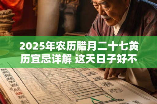 2025年农历腊月二十七黄历宜忌详解 这天日子好不好