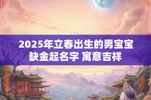 2025年立春出生的男宝宝缺金起名字 寓意吉祥