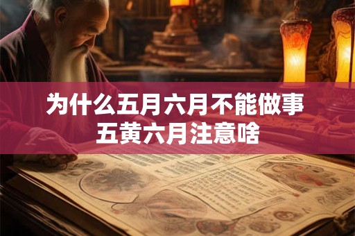 为什么五月六月不能做事 五黄六月注意啥