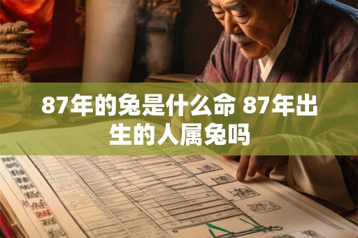 87年的兔是什么命 87年出生的人属兔吗