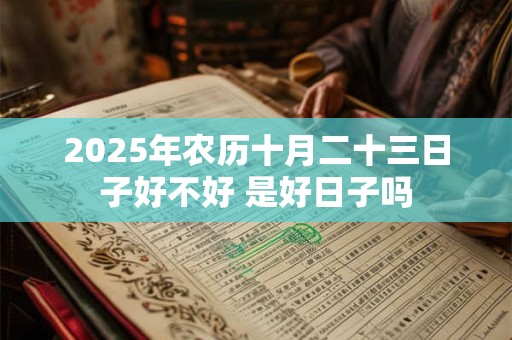 2025年农历十月二十三日子好不好 是好日子吗