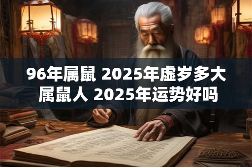 96年属鼠 2025年虚岁多大 属鼠人 2025年运势好吗